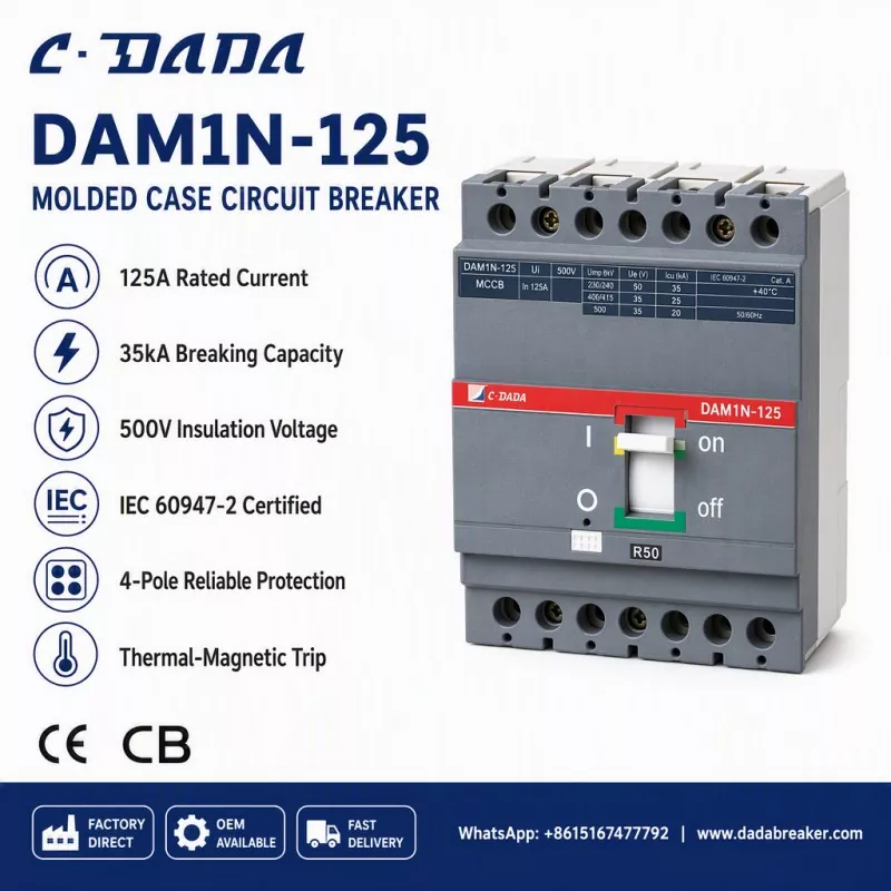 Na-ahụ na iguzosi ike n'ezi ihe nkesa nkesa: Ngwọta C·DADA DAM1N-125 MCCB